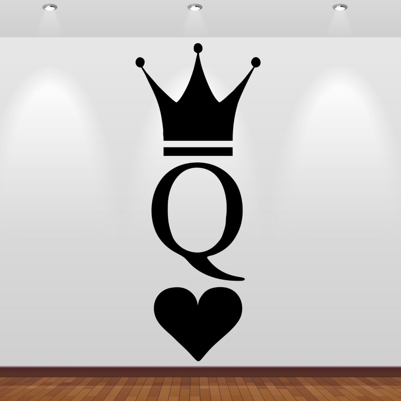 Preview: Wandsticker 46205 König Dame Herz